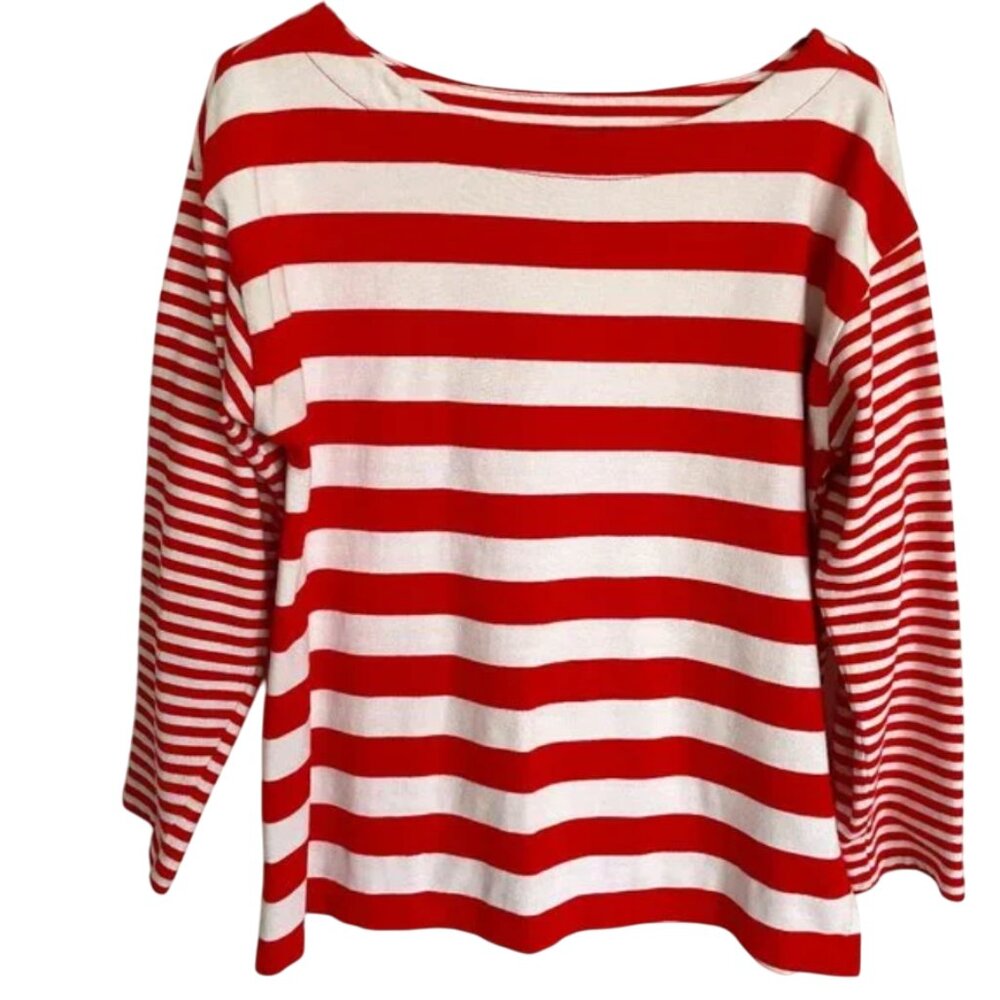 Banana Republic Red and White Striped Sweater